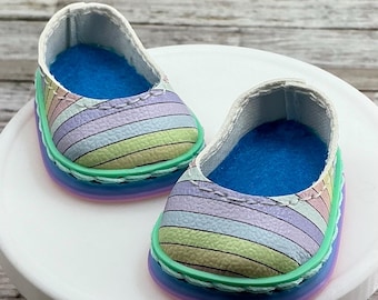 Bailarinas de piel sintética hechas a mano para Mia (12”) y Pippa – Zapatos para muñecas