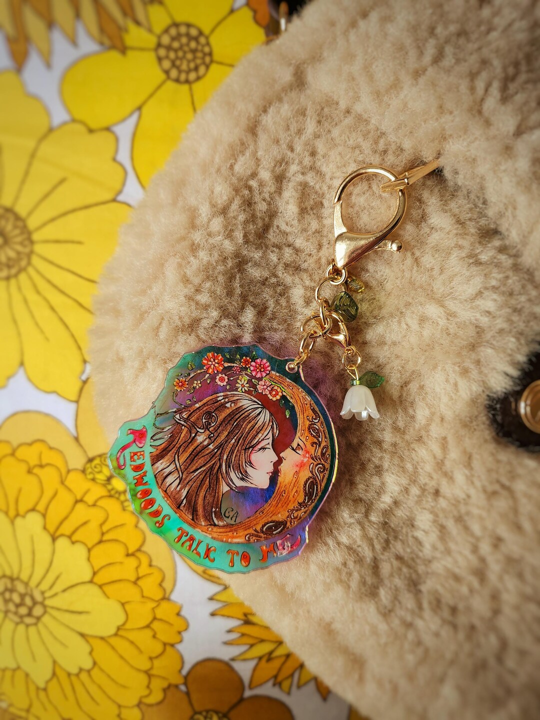 Redwoods Talk to Me - 6cm Die Cut Keychain by Grace Alexandra Designs ...