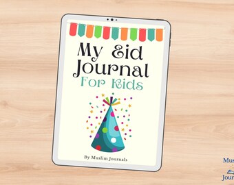 My Eid Digital Journal For Muslim Kids | Printable and Comes In 2 Colors | Islamic Reflection For Children For Eid