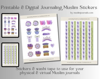 Muslim Journaling Stickers, Muslim Printable Stickers, Goodnotes Muslim Stickers, Quran Stickers, Muslim Digital Stickers, Bismillah Sticker