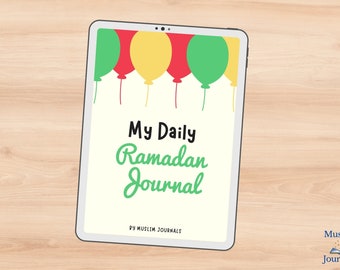 My Daily Ramadan Digital Journal For Muslim Kids | Printable and Comes In 2 Colors | Islamic Reflection For Children In Ramadhan