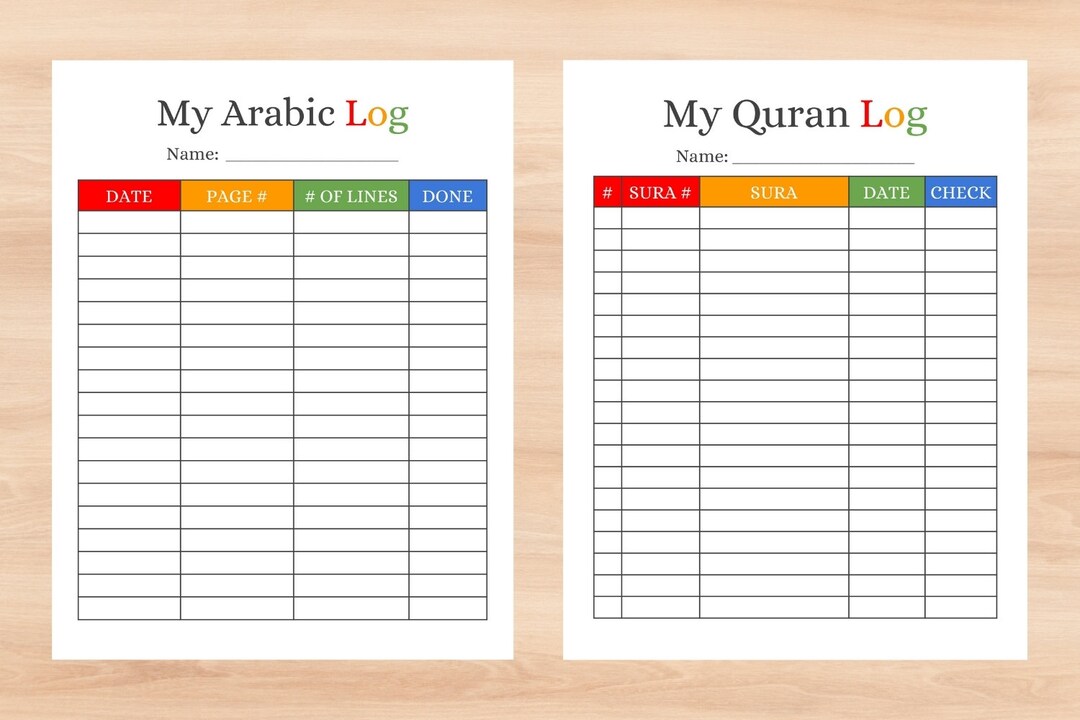 Quran Chart For Kids 