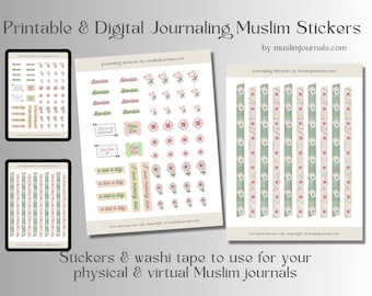 Muslim Journaling Stickers, Dua Printable Stickers, Goodnotes Stickers, Quran Digital Stickers, Muslim Digital Stickers, Quran Stickers