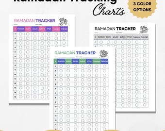 Ramadan Chart Printable Digital Tracker for Kids: Homeschool and Classroom (Digital Download)