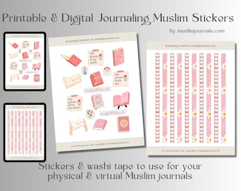 Muslim Journaling Stickers, Quran Printable Stickers, Goodnotes Stickers, Quran Digital Stickers, Muslim Digital Stickers, Quran Stickers