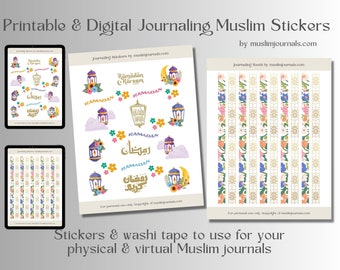 Muslim Journaling Stickers, Ramadan Stickers, Muslim Goodnotes Stickers, Muslim Digital Stickers, Muslim Digital Stickers, Quran Stickers