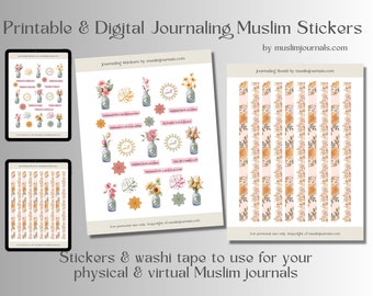 Muslim Journaling Stickers, Prophet SAW Stickers, Goodnotes Stickers, Printable Digital Stickers, Muslim Digital Stickers, Quran Stickers