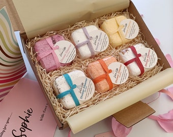 Aromatherapy Shower Steamer Gift Set 6 Pack, Personalised Birthday Gift for Her, Thank You Gift, Spa Gift Set, Self Care Box, Pamper Box