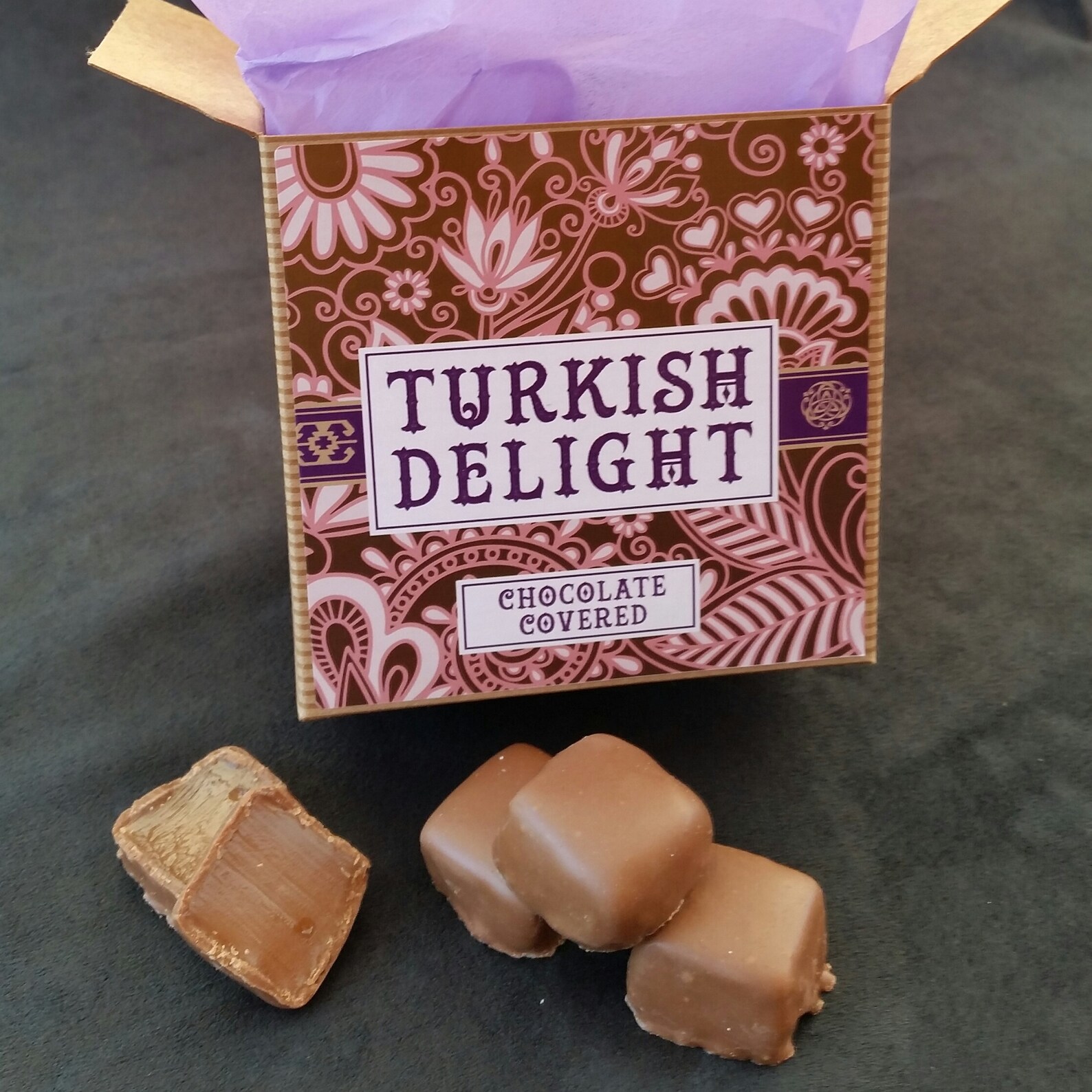 Turkish Delight Chocolate Covered 400g in a Hand Crafted Etsy UK