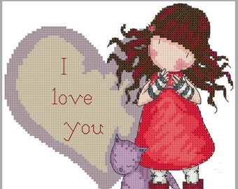 Purrfect Love Cross Stitch Pattern *PATTERN ONLY*