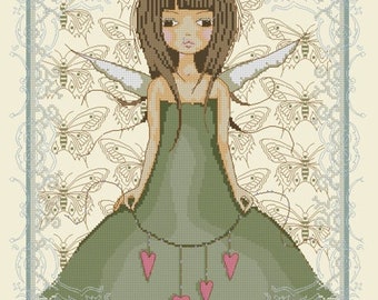 Adrift Butterfly Cross Stitch Chart