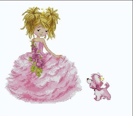 Princess Cross Stitch Pattern - Etsy