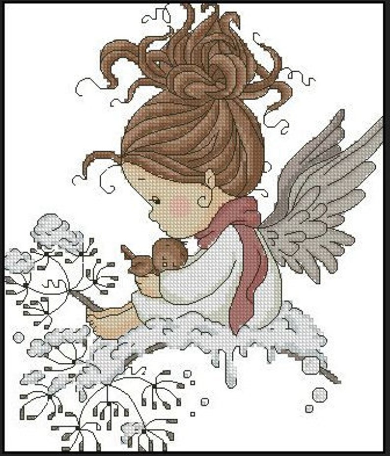 Christmas Angel Cross Stitch Pattern image 1