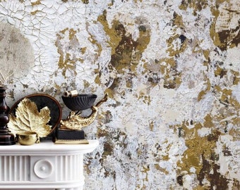 Shabby chic gold wallpaper, paste the wall luxury metallic