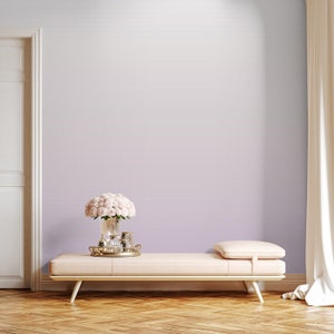 Purple & white ombre wallpaper, minimalist paste the wall removable peel and stick wall mural