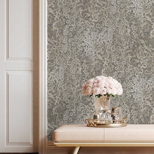 Brown & gold abstract wallpaper,  paste the wall luxury metallic wallpaper mural