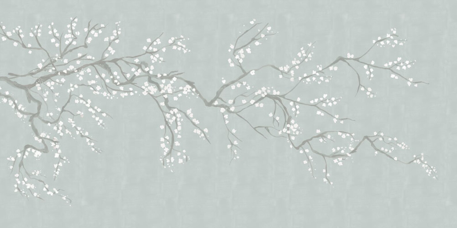 Chinoiserie Duck Egg Cherry Blossom Wallpaper Paste the Wall Etsy