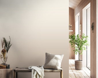 Brown & cream ombre wallpaper, minimalist paste the wall removable peel and stick wall mural