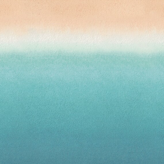 Blue Ombre Wallpaper Sea Wall Mural Ocean Beach Wallpaper - Etsy
