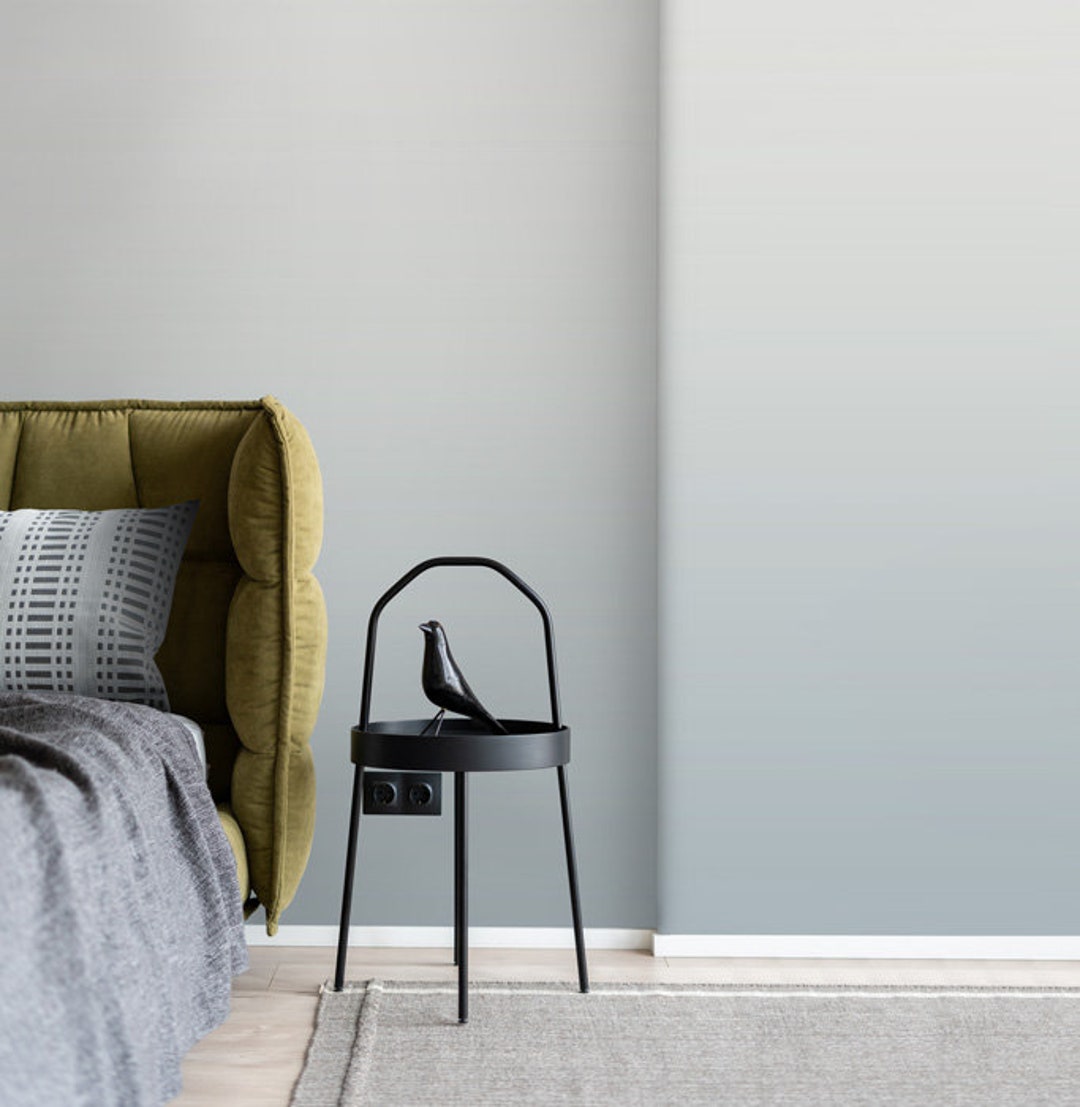 Blue & White Ombre Wallpaper, Minimalist Paste the Wall Removable Peel and Stick Wall Mural Etsy