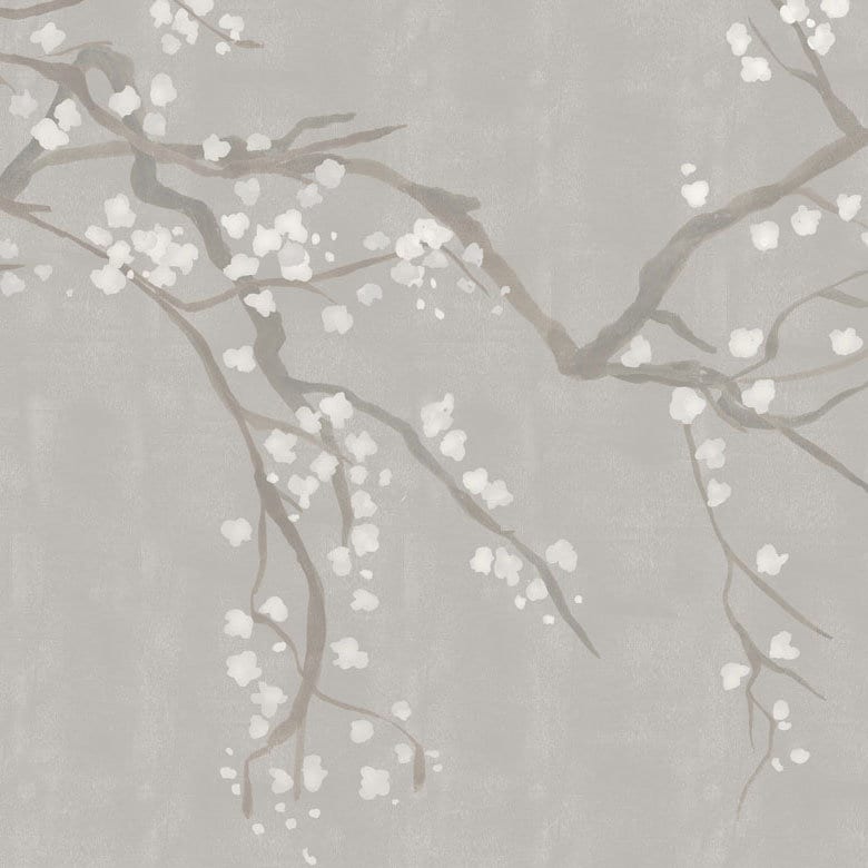 Chinoiserie Grey Cherry Blossom Wallpaper, Paste the Wall
