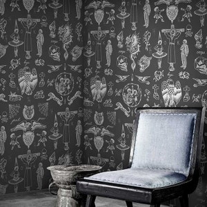 Tattoo Flash wallpaper, paste the wall mural, designer vintage wallpaper