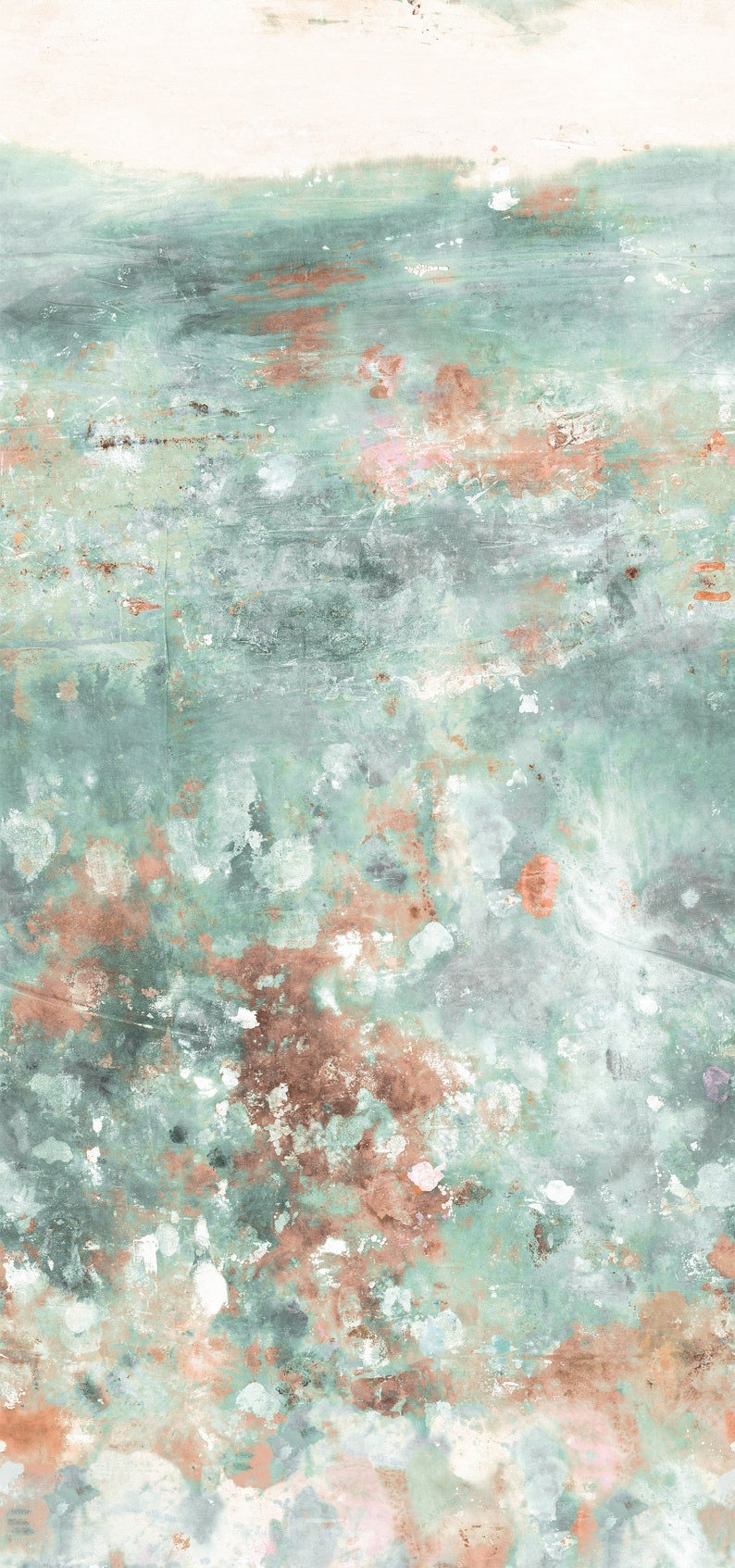 Watercolour Green Abstract Wallpaper Paste the Wall Mural Etsy