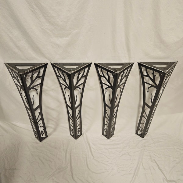Branch pattern dining table legs. Hair pin design