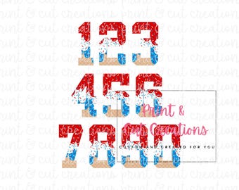 4th of July PNG | Red white and Blue Drip Numbers PNG | Patriotic Drip PNG | Baseball Life | Sprinkle Drip | Ice Cream Drip | Baseball Drip