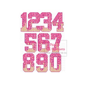 Pink Sprinkle Drip Zahlen 0-9 Baseball Life Custom gezeichnet Sprinkle Drip Eiscreme Drip Baseball Softball Drip Digitaler Download PNG DTF