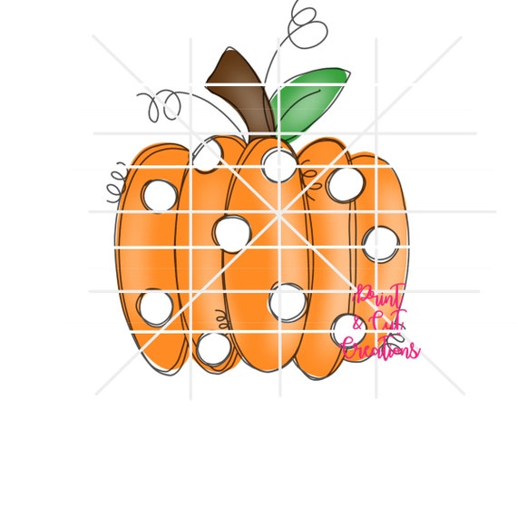 Watercolor Polka Dot Pumpkin Clipart: Fall PNG (Digital Download)