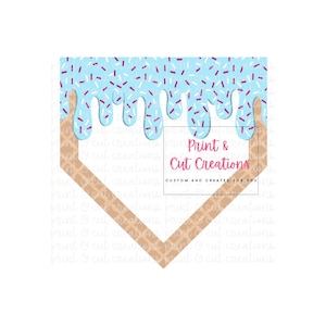 Light Blue Ice Cream Drip PNG | Cotton Candy Drip PNG | Baseball Life | Custom | Sprinkle Drip | Ice Cream Drip | Baseball Drip | Digital