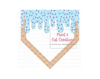 Light Blue Ice Cream Drip PNG | Cotton Candy Drip PNG | Baseball Life | Custom | Sprinkle Drip | Ice Cream Drip | Baseball Drip | Digital
