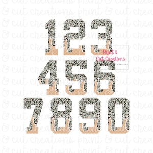 CAMO Drip Numbers 0-9 |Baseball Life| Custom Drawn | Sprinkle Drip PNG | Ice Cream Drip png | Baseball Drip png