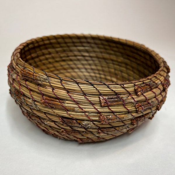 Pine Needle Basket Etsy