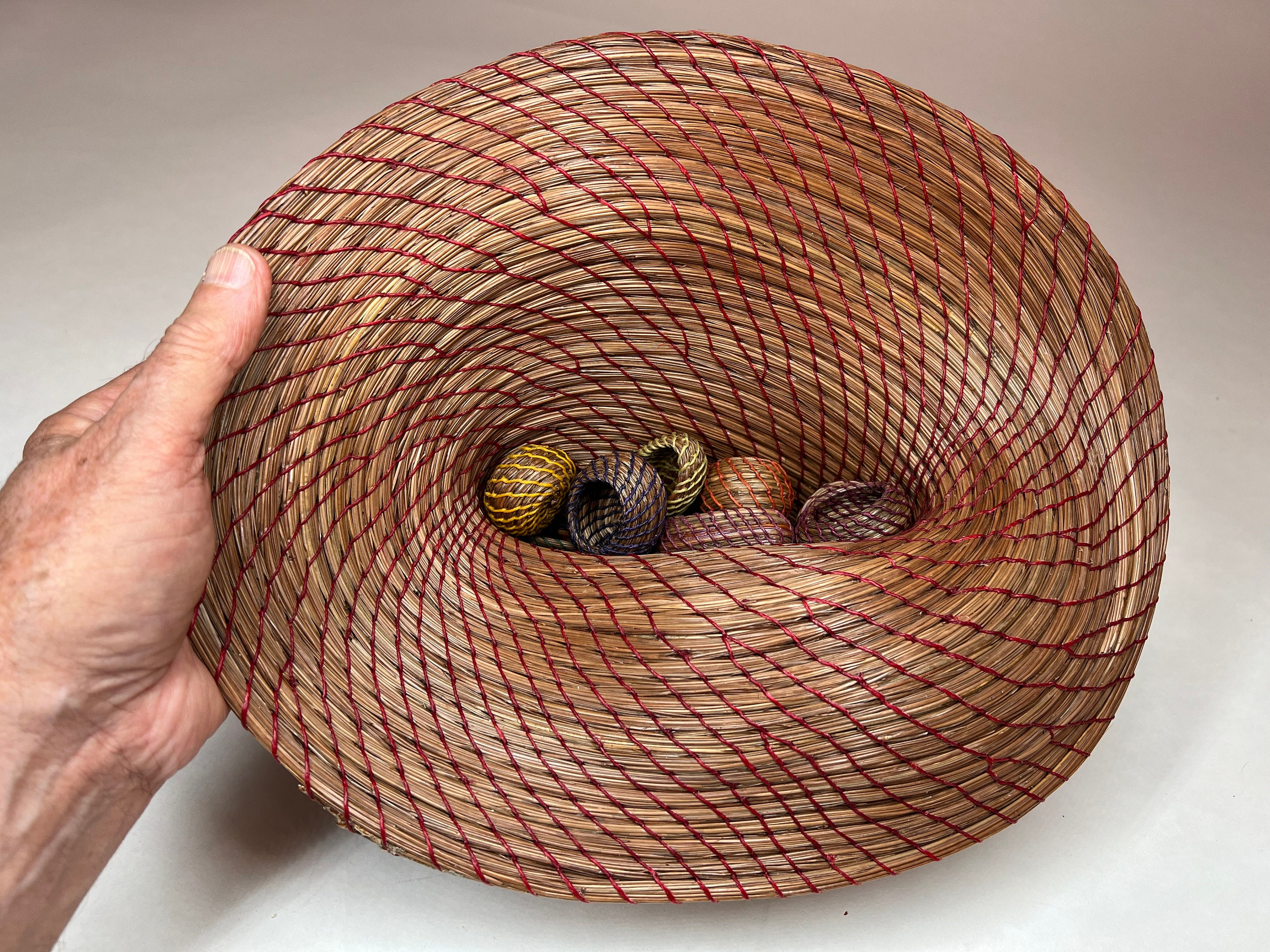 EIGHT IS ENOUGH Pine Needle Basket - Etsy