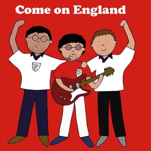 England coaster World Cup coaster 3 Lions Baddiel, Skinner and Lightning Seeds image 2