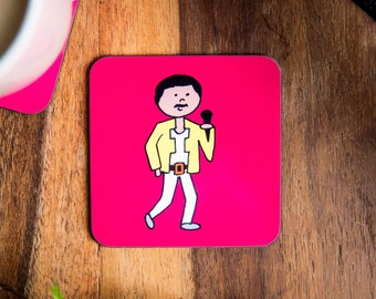 Queen coaster - Freddie Mercury coaster - Queen gift - Freddie Mercury gift - Queen the band