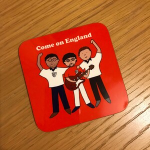 England coaster World Cup coaster 3 Lions Baddiel, Skinner and Lightning Seeds image 1