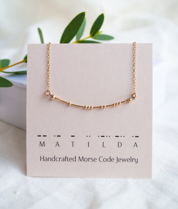 Morse Code Necklace Personalized Name Necklace Custom | Etsy