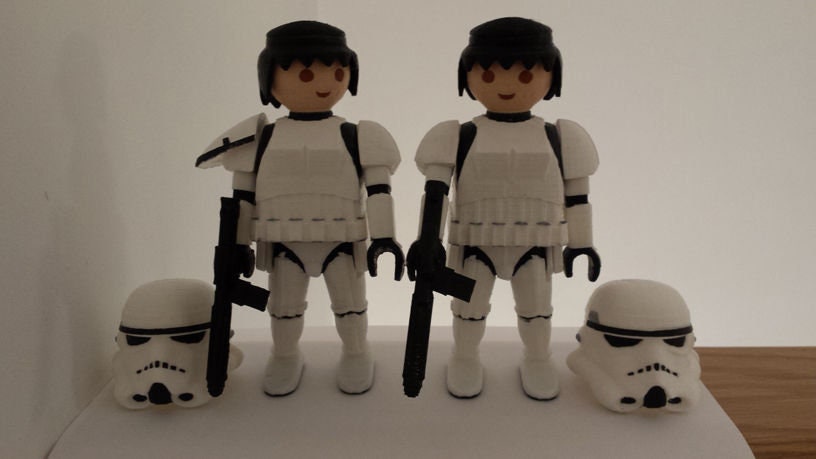 xl star wars custom playmobil sculpture of storm trooper