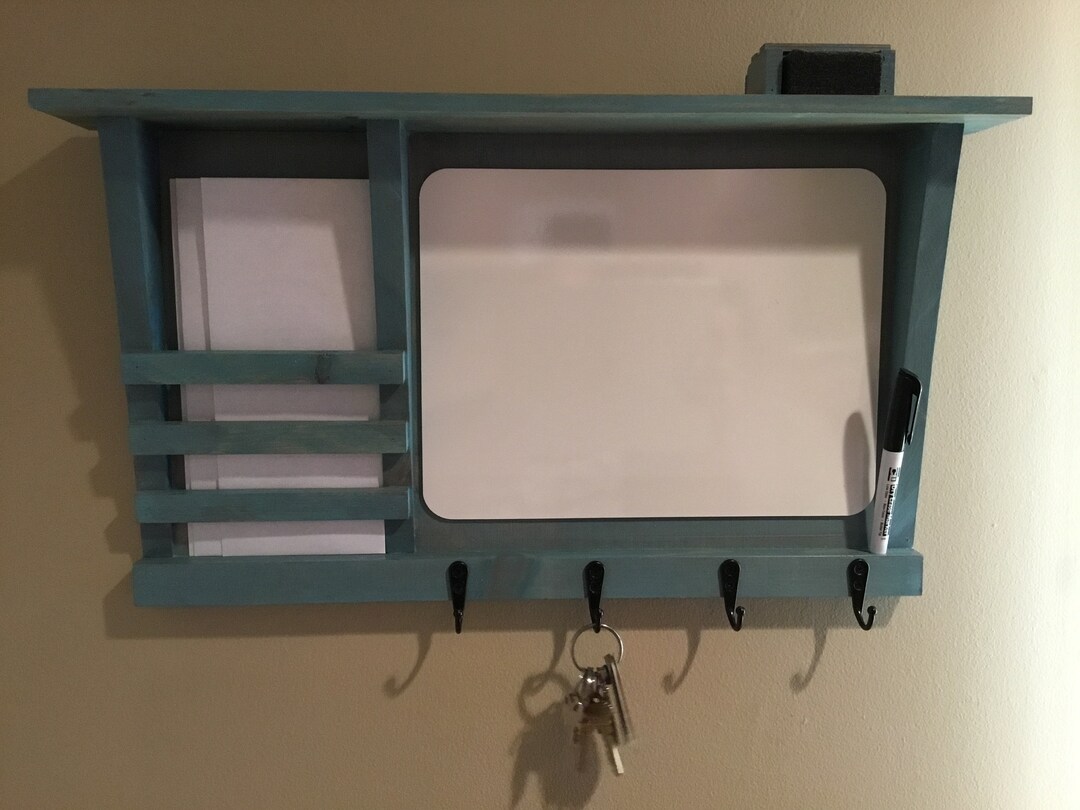 Memo Board Key Holder Mail Holder Distressed Farmhouse Style Etsy