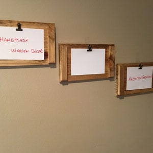 Picture Frames Distressed Weathered Wooden 4&quot; x 6&quot; Set of (3 ) Handmade Reclaimed Wooden Rustic Farmhouse Decor