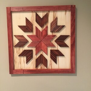 Geometric Wooden Wall Art Distressed Farmhouse Weathered Handmade and Stained Reclaimed Wood Decor Plaque Sign Country