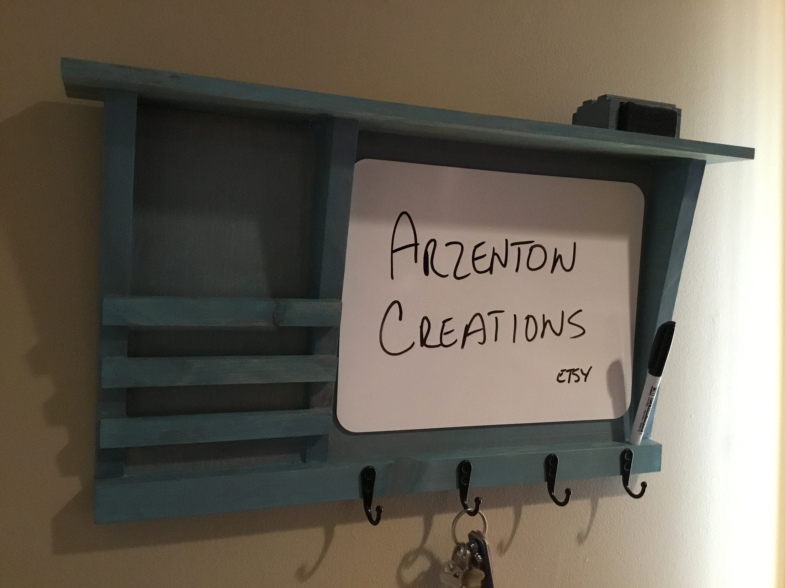 Memo Board Key Holder Mail Holder Distressed Farmhouse Style Etsy