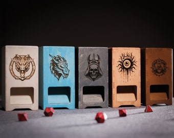 Dnd dice tower, Dice box, Crossbow dice roller, Personalized Wooden Dice Tower, Custom Dice Tower Gift for Gamers