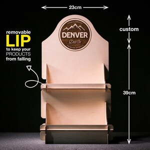 Portable wooden display stand, ideal for craft show displays and market stall stands