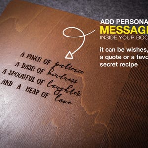 A4 Custom Recipe Binder with Engraved Cover
