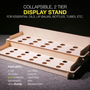 Essential Oil Shelf & Lip Balm Holder, Essential Oil holder, Essential Oil Rack, Oil Bottle Organizer, Retail Display Stand