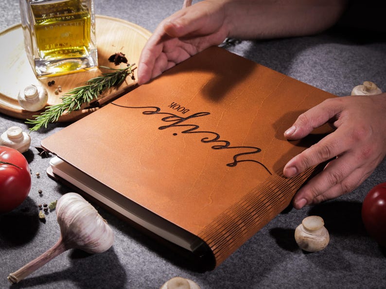Family Cookbook with Customizable Engraving